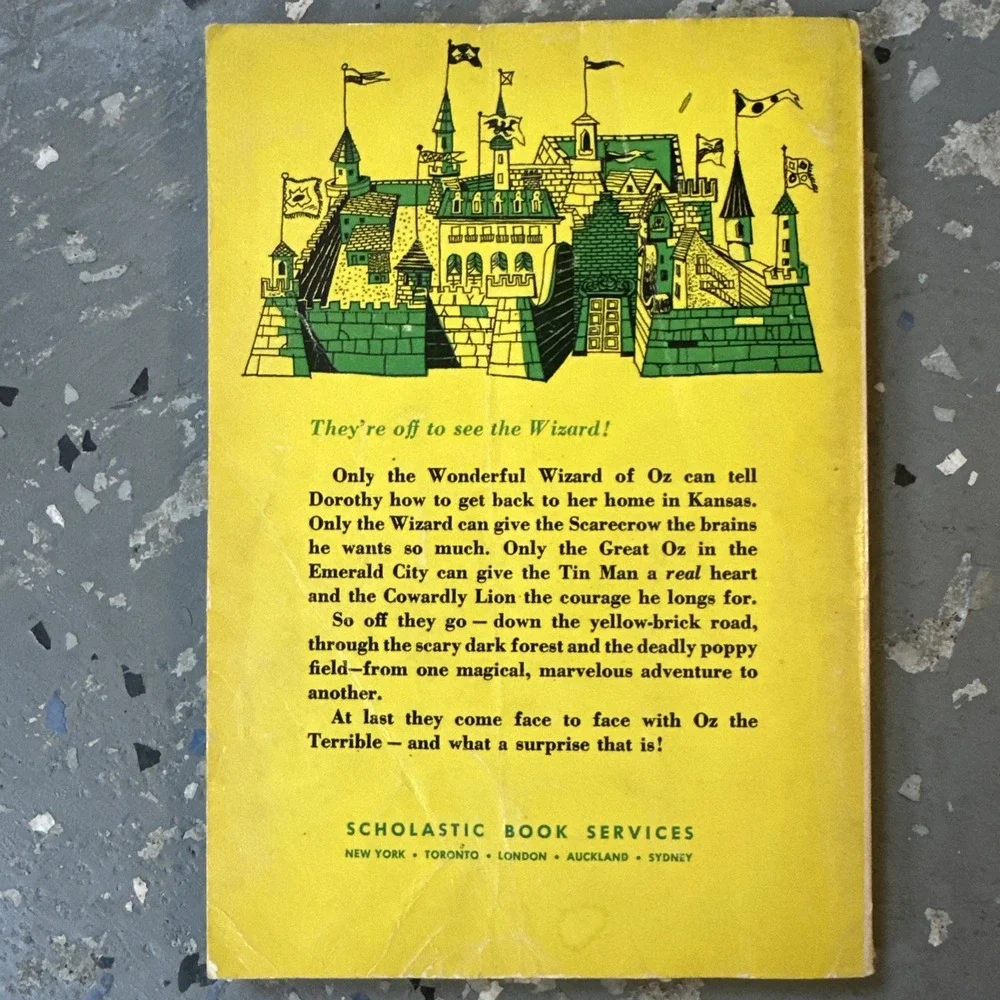 The Wizard of OZ Book Frank Baum 1971 Scholastic Paperback TX163 VTG